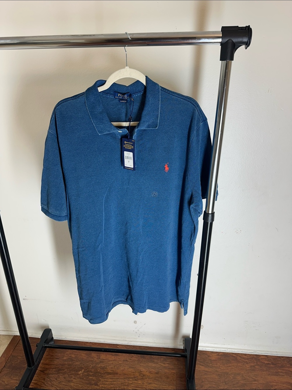 Polo by Ralph Lauren Indigo Short-Sleeve Polo with Red Pony